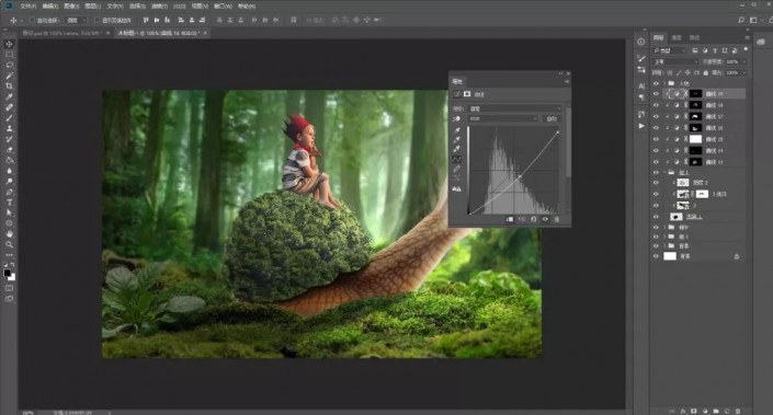 ps创意合成制作梦幻森林里的童年蜗牛骑士详细教程