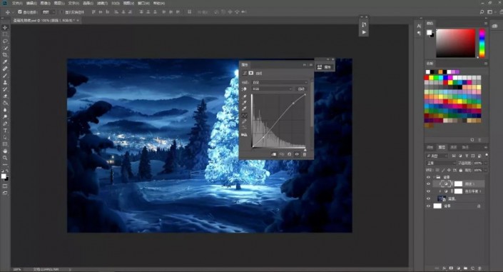Photoshop制作一款圣诞主题海报图片设计教程