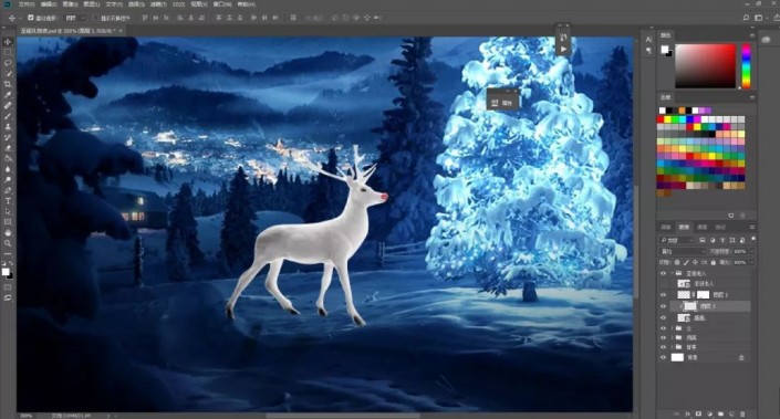 Photoshop制作一款圣诞主题海报图片设计教程