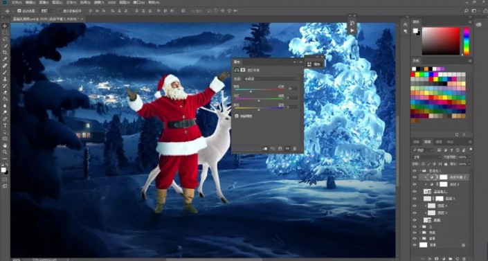 Photoshop制作一款圣诞主题海报图片设计教程