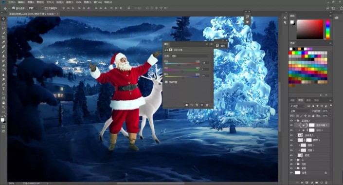 Photoshop制作一款圣诞主题海报图片设计教程