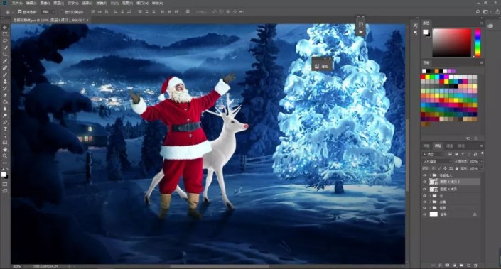 Photoshop制作一款圣诞主题海报图片设计教程