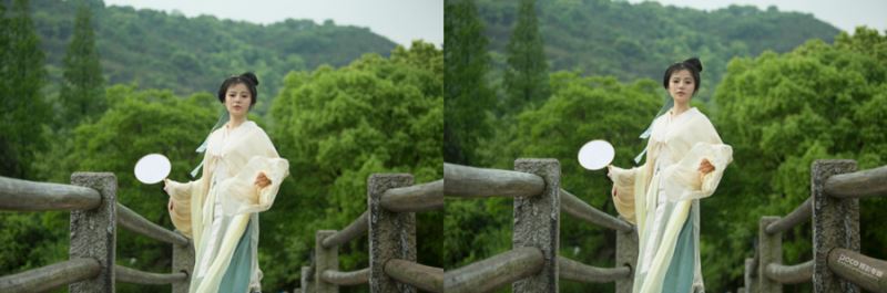 Photoshop调出冷色唯美雪景人物写真照片调色教程