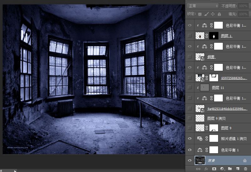 ps制作合成暗黑系正在召唤恶魔的魔法师图片
