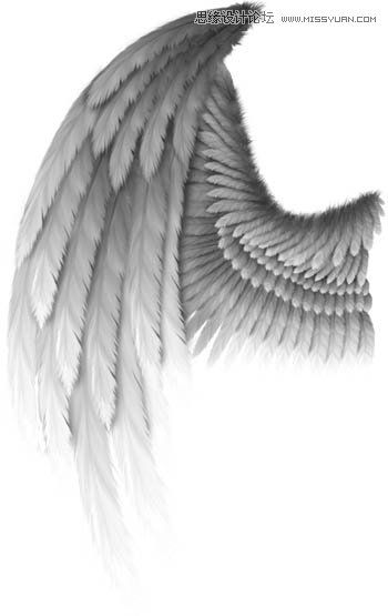 Photoshop合成冷色调风格的天使女武士