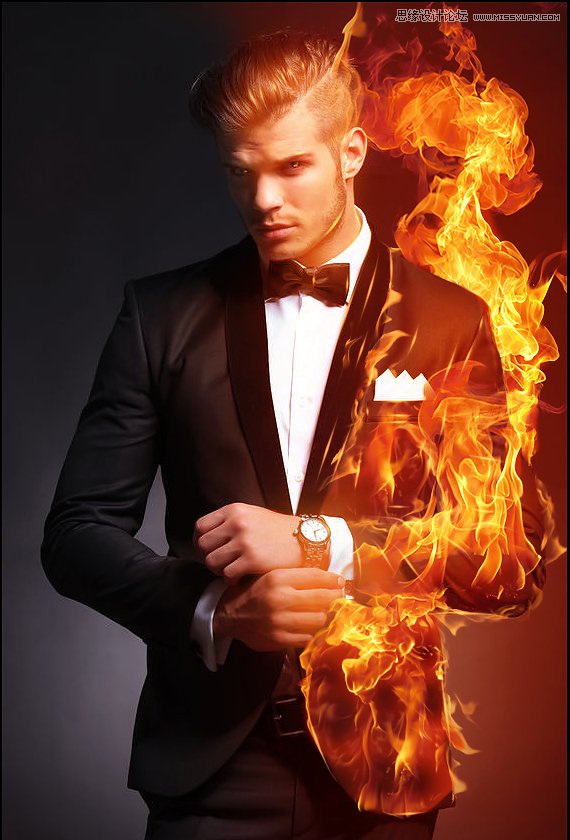 Photoshop制作超酷的火焰燃烧人物效果图,PS教程