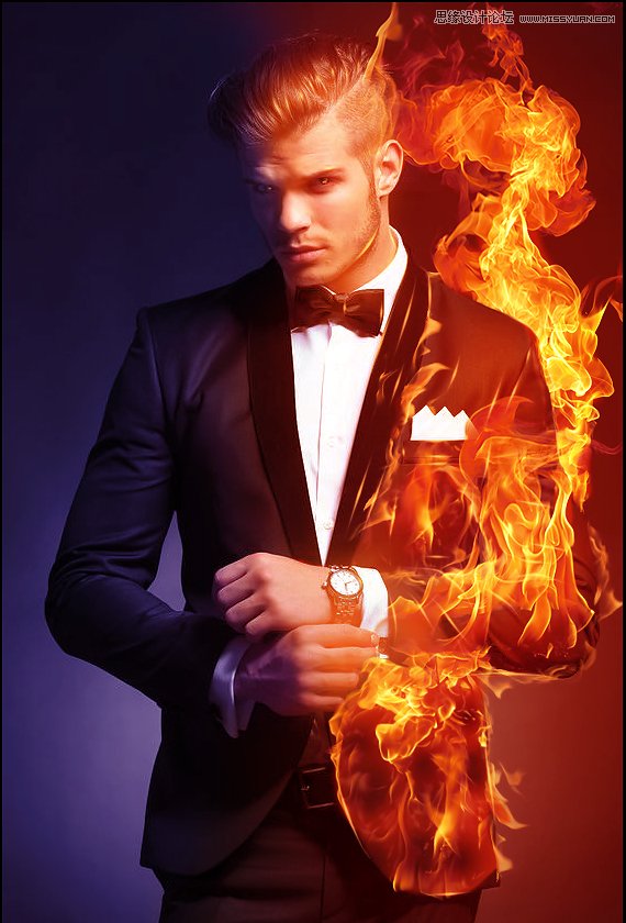 Photoshop制作超酷的火焰燃烧人物效果图,PS教程