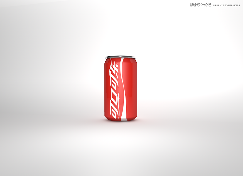 C4D制作逼真的可口可乐易拉罐模型