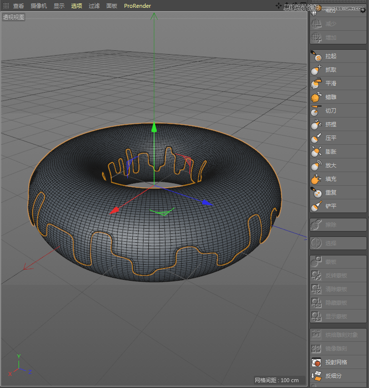 C4D详解甜甜圈美食的建模及渲染