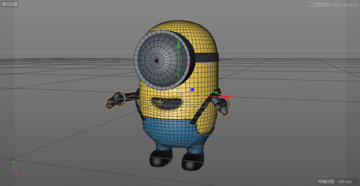 C4D制作呆萌的小黄人建模教程