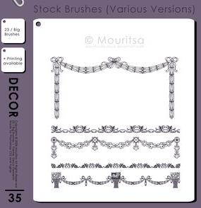 蕾丝边框花纹笔刷