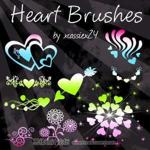 好看的爱情心形笔刷