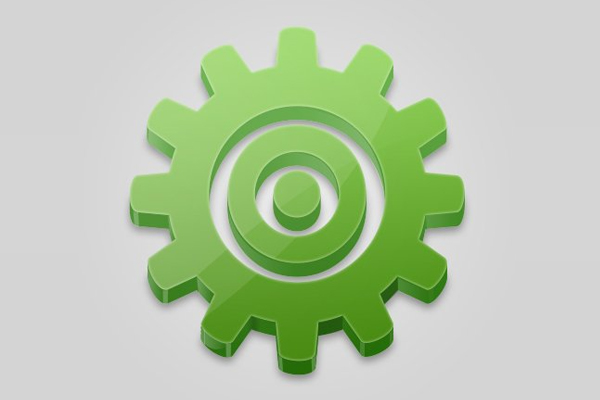 Photoshop使用形状工具制作立体齿轮图标设计教程