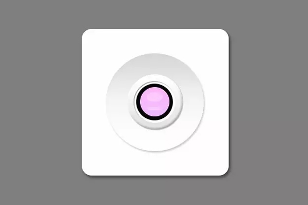 Photoshop绘制简约相机镜头图标设计教程