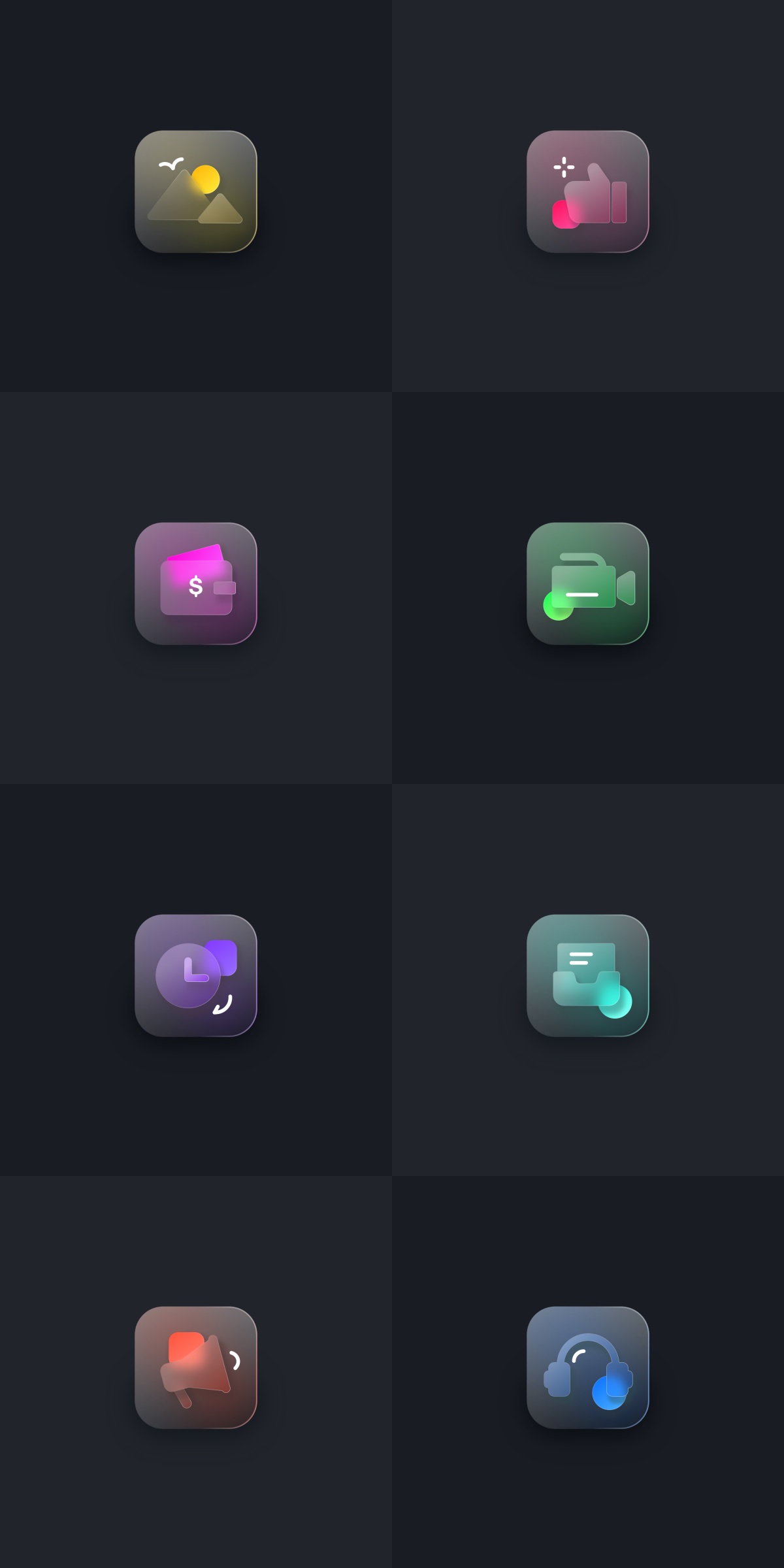 毛玻璃拟态图标的临摹思路与设计技巧