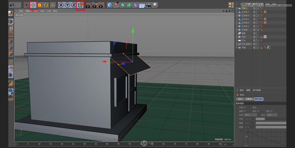 C4D制作卡通风格的便利店建模教程