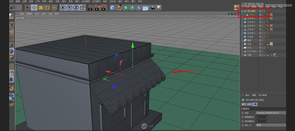 C4D制作卡通风格的便利店建模教程
