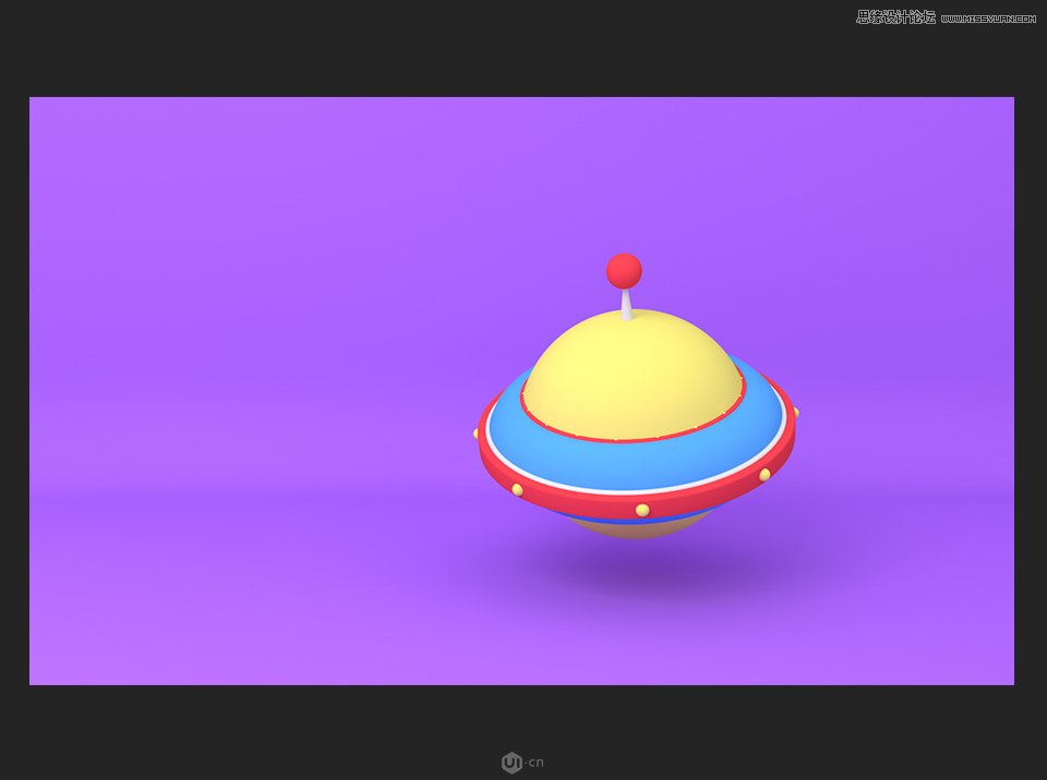 C4D制作卡通风宇宙飞船建模教程