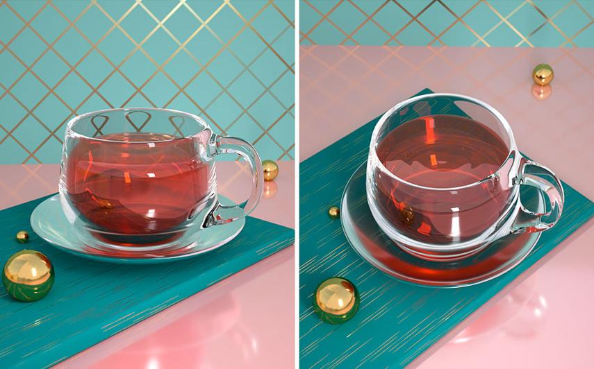 C4D制作透明的玻璃杯子建模设计实例教程