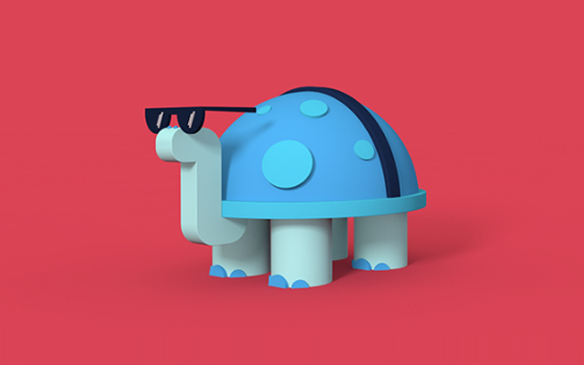 C4D制作带墨镜的小乌龟建模设计教程