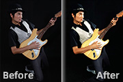 如何用Photoshop纯黑背景的人物处理的更明亮突出