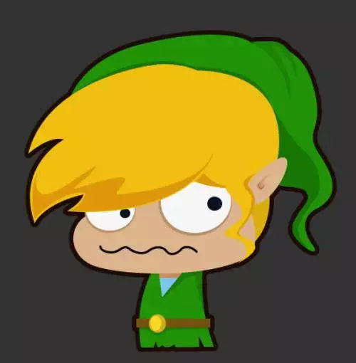 使用Photoshop鼠绘绘制绿帽子林克头像教程