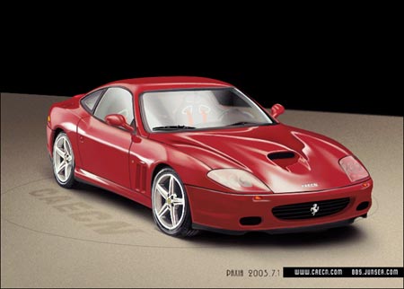 Photoshop鼠绘名车法拉利/鼠绘小汽车详细教程