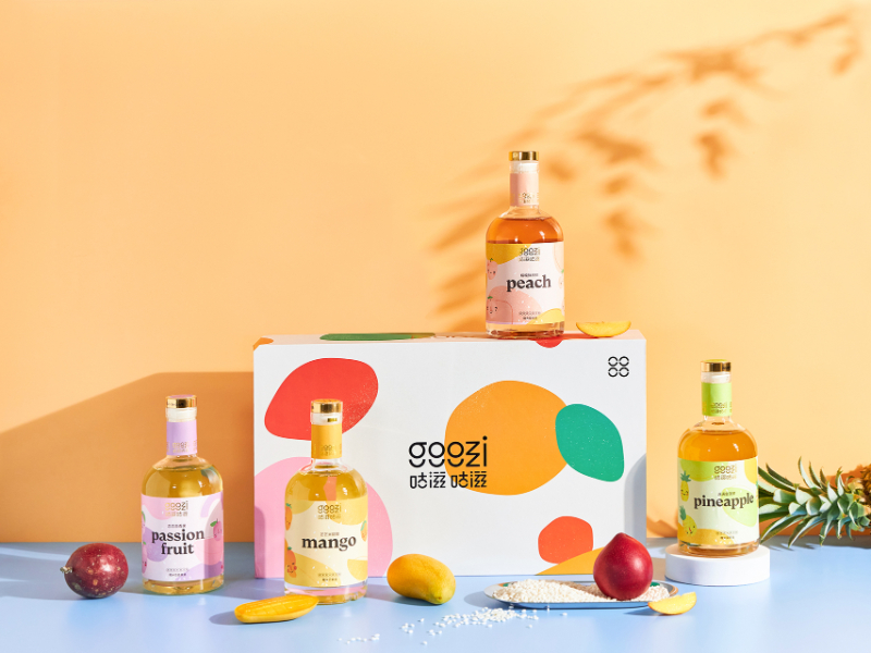 磨砂风格GooziGoozi果酒包装设计欣赏