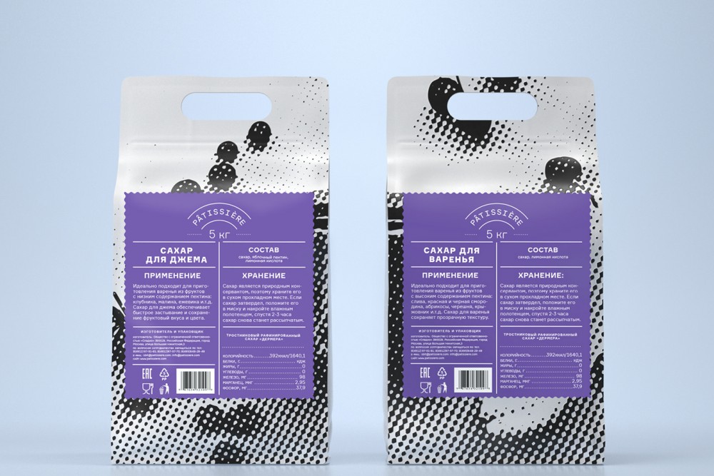 半调网纹风格Patissiere糖包装设计欣赏