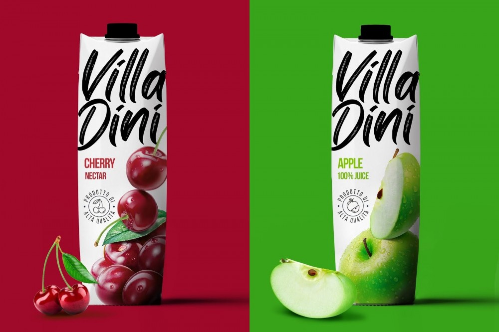 Villa Dini果汁包装设计欣赏