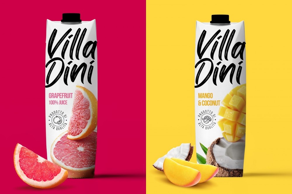 Villa Dini果汁包装设计欣赏