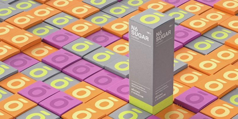 简约风格的无糖食品包装设计欣赏