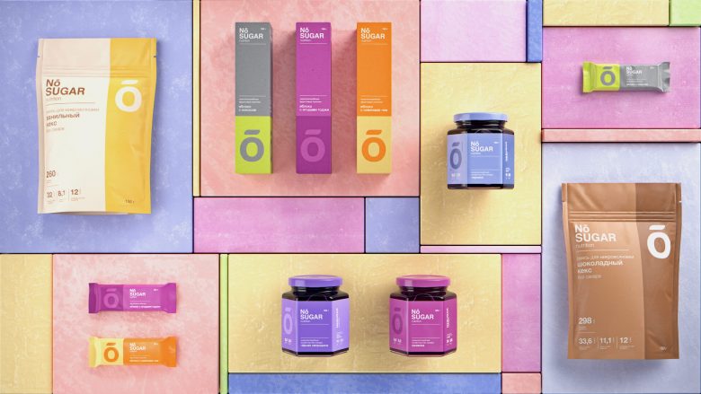 简约风格的无糖食品包装设计欣赏