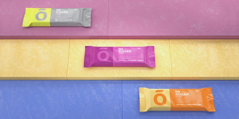 简约风格的无糖食品包装设计欣赏