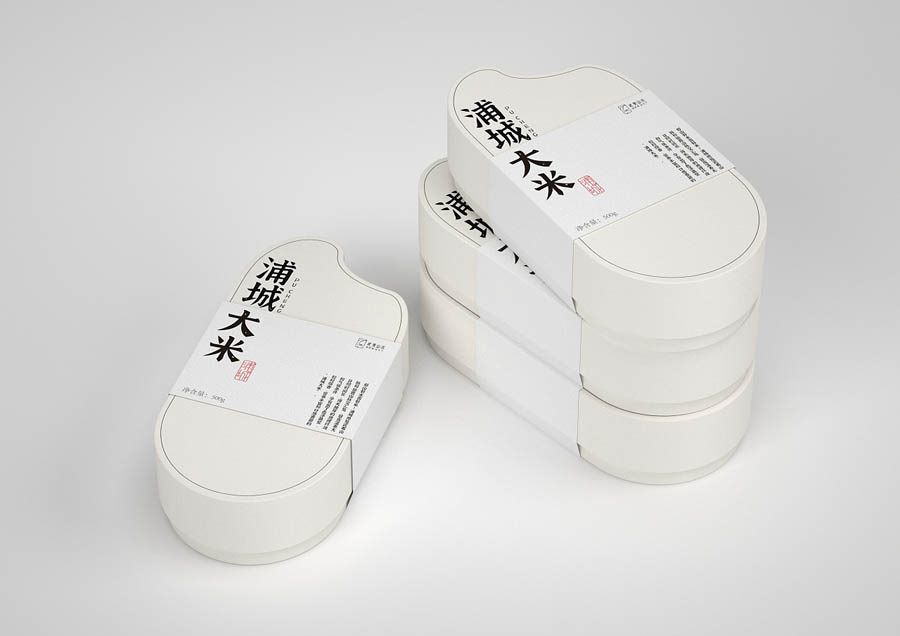 简约风格的浦城大米包装设计欣赏