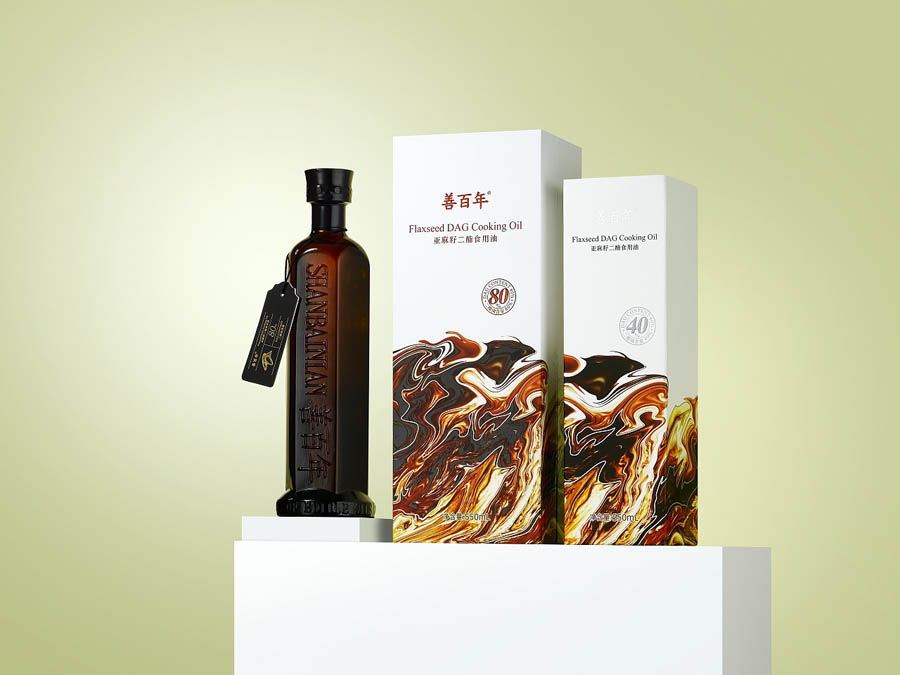 善百年亚麻籽油包装设计欣赏