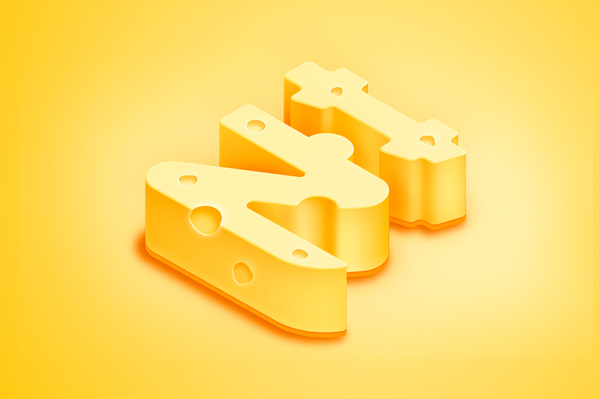 Photoshop结合AI制作立体芝士艺术字教程