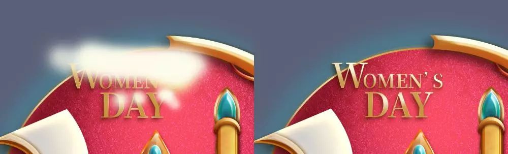 Photoshop制作金属质感的女神节艺术字