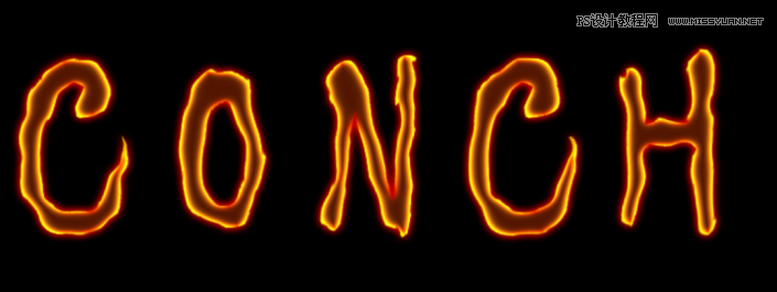 Photoshop制作火焰燃烧的文字效果