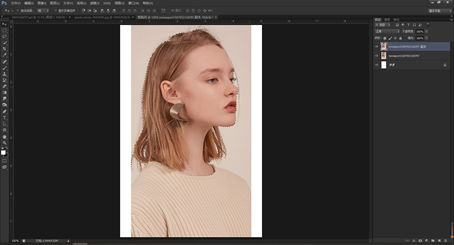 Photoshop创意合成从人物头像中长出的花朵