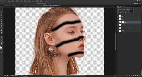 Photoshop创意合成从人物头像中长出的花朵