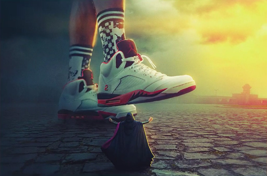 Photoshop创意合成在脚底下魔法师