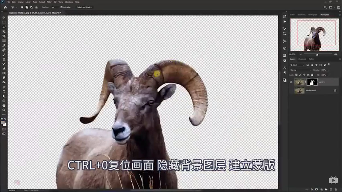 Photoshop合成魔幻主题的发光山羊