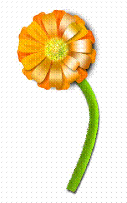 Photoshop绘制一朵写实的非洲菊花效果图片