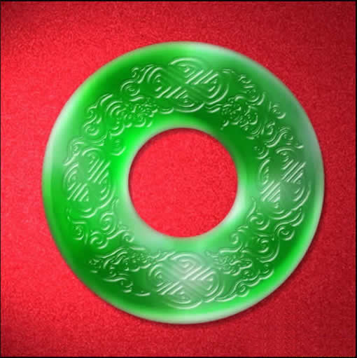 Photoshop制作精美的龙纹玉佩效果绘图教程