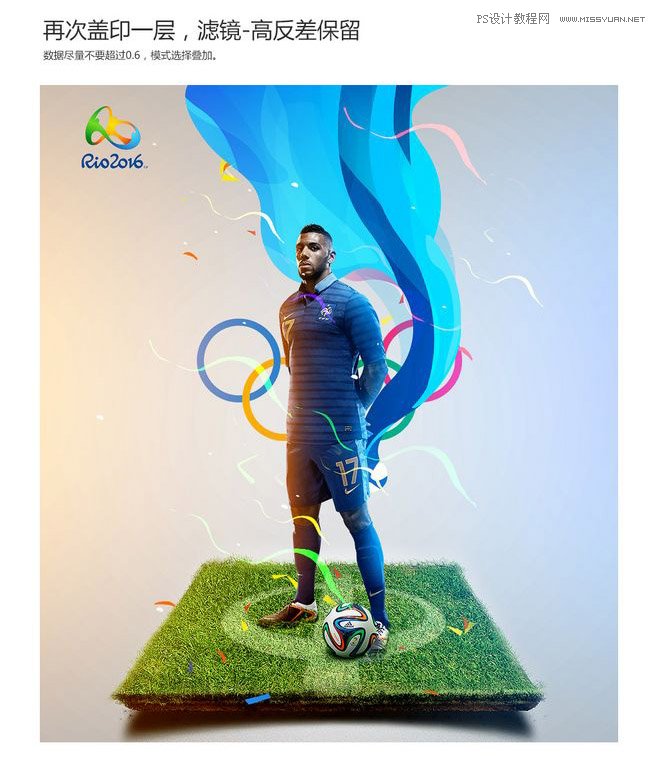 Photoshop制作时尚大气的足球比赛海报