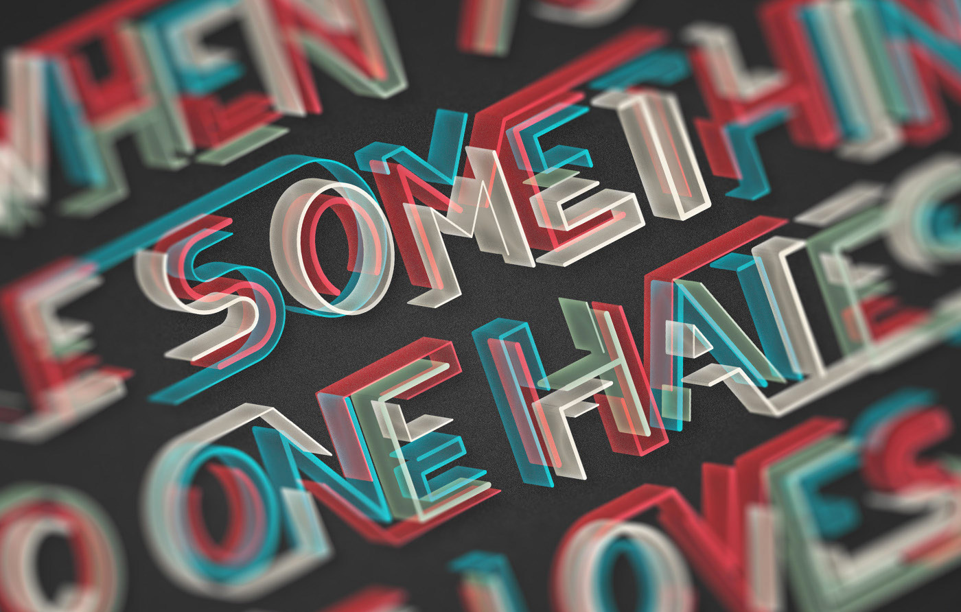 时尚绚丽的3D艺术字设计欣赏