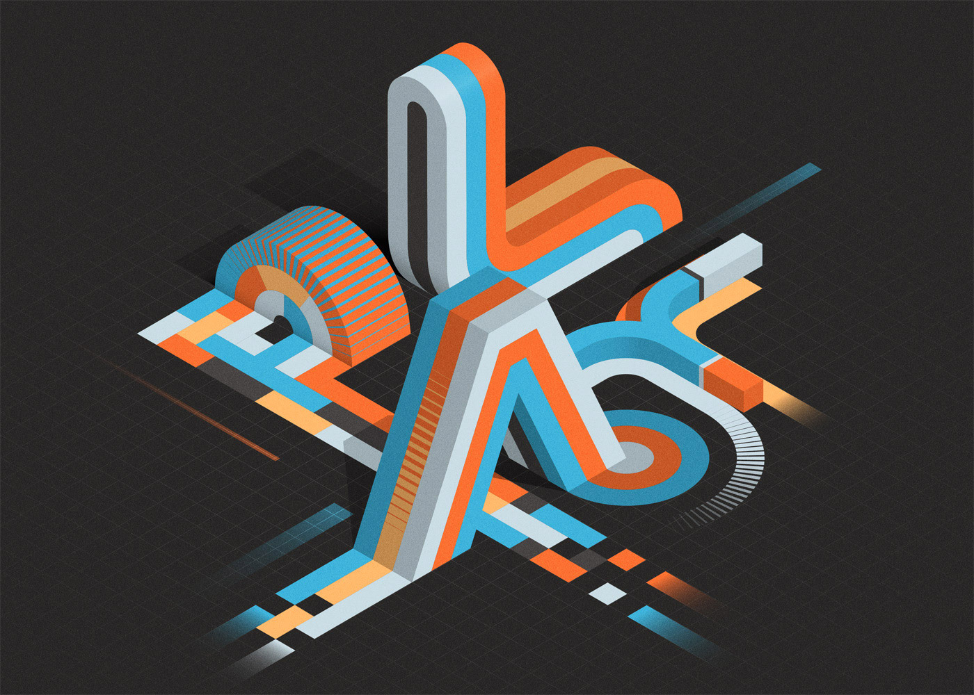 时尚绚丽的3D艺术字设计欣赏