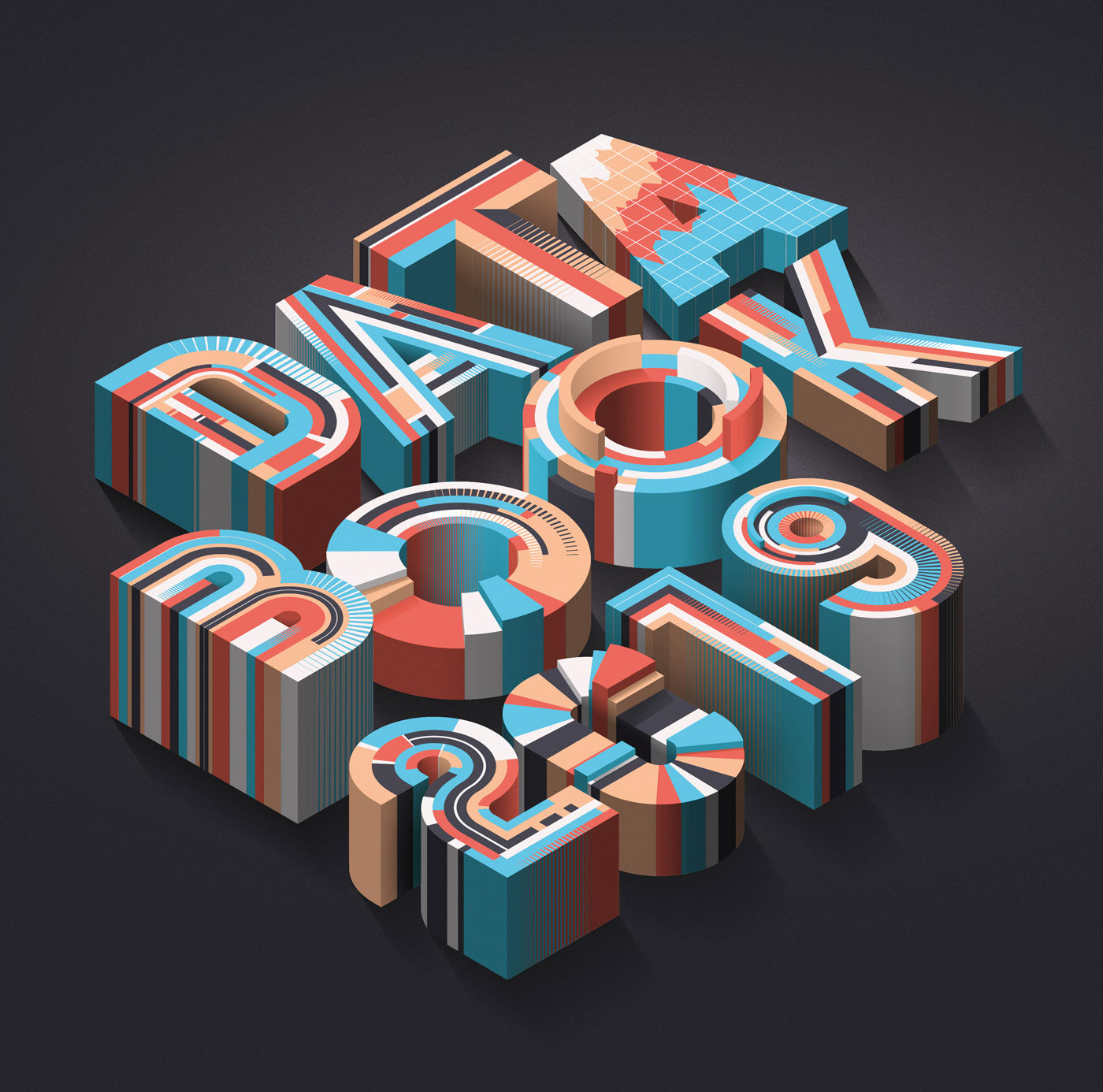 时尚绚丽的3D艺术字设计欣赏