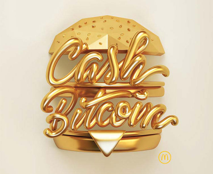 华丽大气的黄金立体字设计欣赏